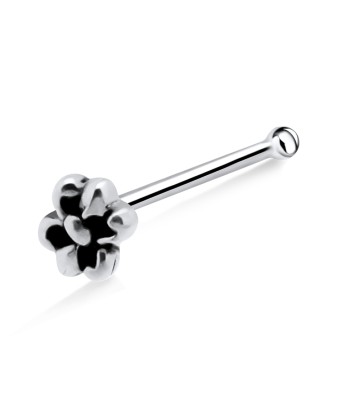 Flower Silver Bone Nose Stud NSKD-1025